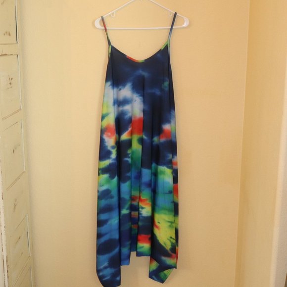 Lily by Firmiana Dresses & Skirts - Lily by Firmiana Spaghetti Strap Rainbow Dress with Pockets Large